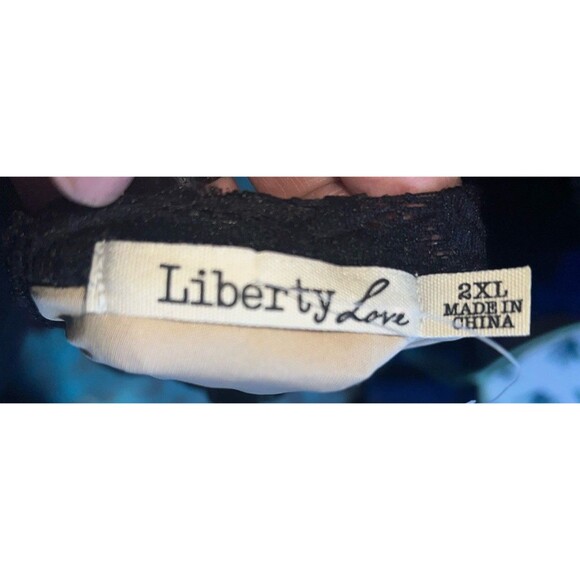 LIBERTY LOVE Black Lace Sleeveless Blouse V Neck Size 2XL NWT - Picture 7 of 8